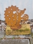 Preview: Rost Igel mit Pilz  - 24 cm hoch