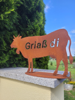 Kuh Lengenwang mit Griaß di