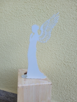 Betender Engel Santine Beschichtet 30cm Höhe  in Rot und Weiß