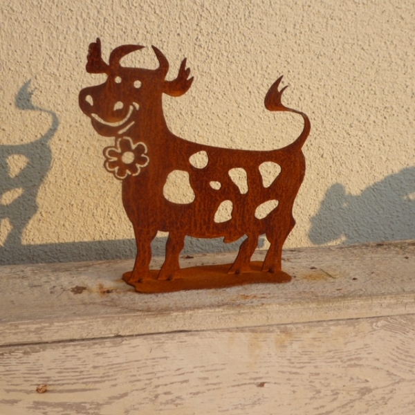 Deko Kuh ein Blickfang für ihren Eingang 25x25 cm